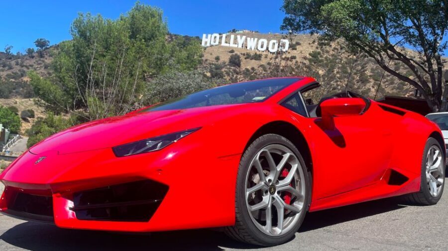 20 Min Lamborghini tour in Hollywood (Drive or be driven) - Why a Lamborghini Huracán Spyder on the Walk of Fame works
