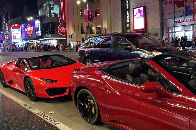 20-Minute Tour: Hollywood Blvd to Sunset Blvd in a Ferrari - Dolby Theater, El Capitan, and Disney Store Energy
