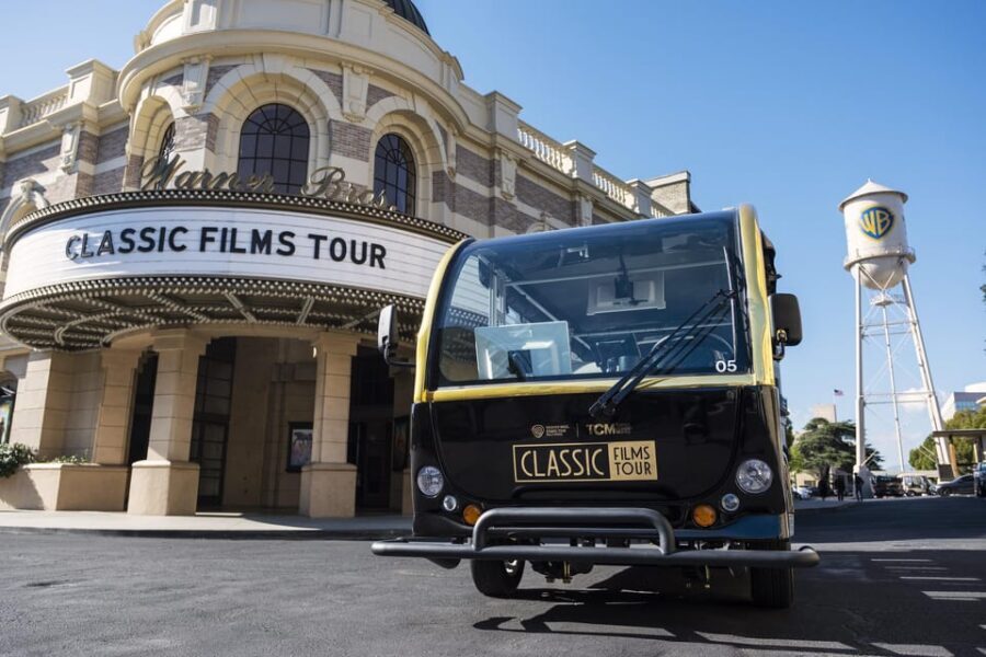 Burbank: TCM Classic Films Tour - Entering Warner Bros. Studio Hollywood from 3400 Warner Blvd