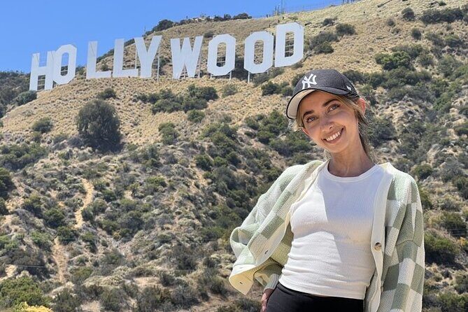 Hollywood, Beverly Hills, Santa Monica, and Venice Private Tour. - Beverly Hills in a tiny window: lily pond, the Beverly Sign, and Rodeo Drive cruising