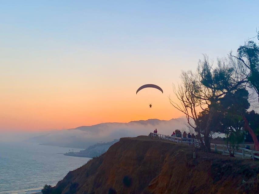 Malibu Hills to Beach: Tandem Paragliding Flight Adventure - From beach meeting point to launch hill: how the day really flows